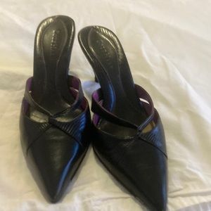 Cole Haan Black Leather Slides 7M